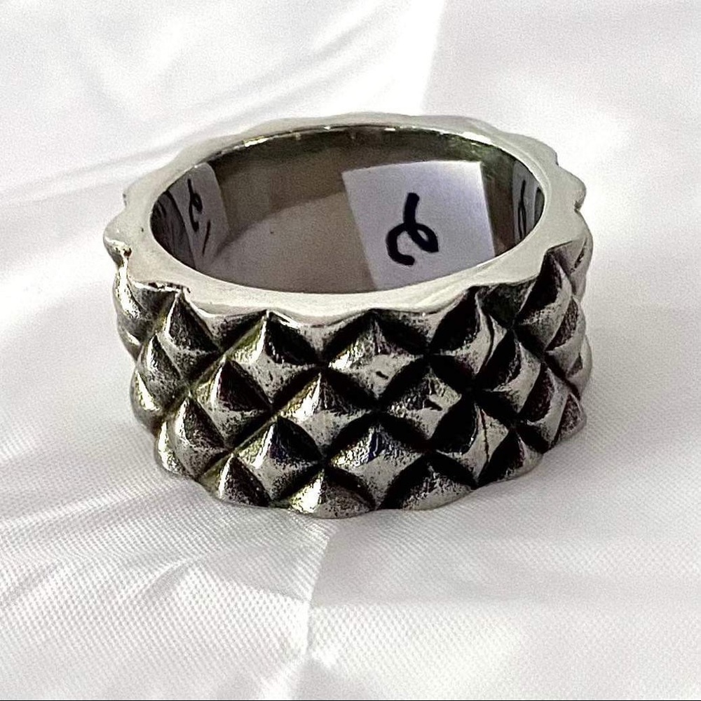 Biker/Goth Tenderizer Ring Stainless Steel Size: 12
